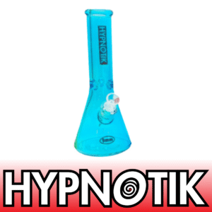 12 INCH 9 MM HYPNOTIK FULL COLORED BEAKER BONG, LIGHT BLUE