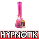 12 INCH 9 MM HYPNOTIK FULL COLORED BEAKER BONG, PINK
