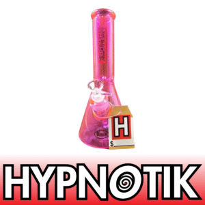 12 INCH 9 MM HYPNOTIK FULL COLORED BEAKER BONG, PINK
