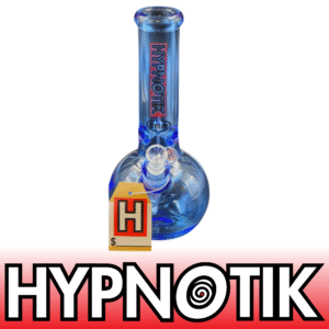 12 INCH 9 MM HYPNOTIK FULL COLORED ROUND BASE BONG, BLUE