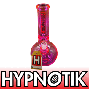 12 INCH 9 MM HYPNOTIK FULL COLORED ROUND BASE BONG, PINK
