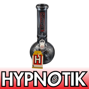 12 INCH 9 MM HYPNOTIK FULL COLORED ROUND BASE BONG, SMOKE