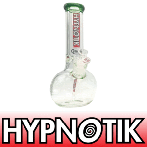 12 INCH 9 MM HYPNOTIK ROUND BASE BONG, GREEN