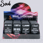 SOUL DOUBLE FLAME ZIPPO STYLE TORCH, LETTERING