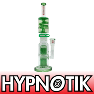 16 INCH HYPNOTIK BUILD A BONG, TOP PART AND BOWL ARE FREEZABLE, GREEN