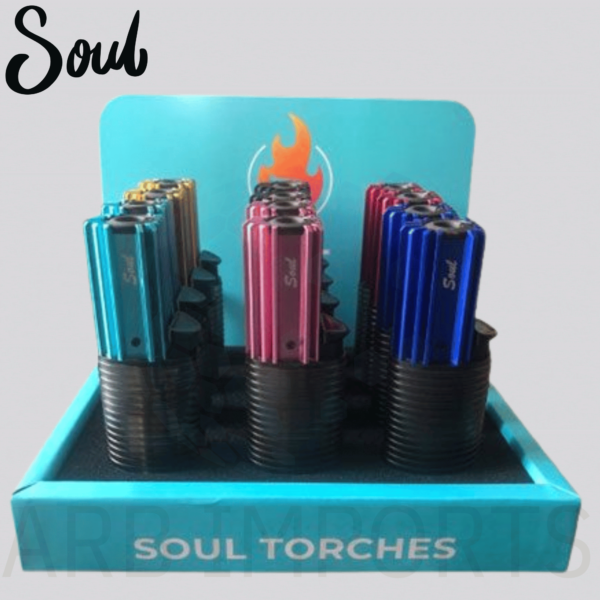 SOUL ROUND TORCH WITH CLEAR BUTANE BOTTOM