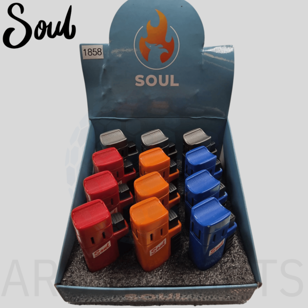SOUL TRIPLE FLAME TORCH, WOOD AND CAMO DESIGN