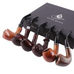 DISPLAY OF 6 RESIN WOOD PIPES.  THE REFINED CLASSIC COLLECTION - Image 2
