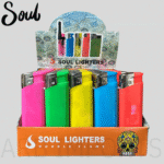 DISPLAY OF 50 SOUL COLOR BUTTON LIGHTER