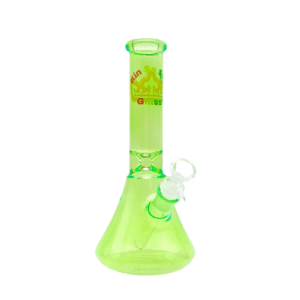 10 INCH 5 MM KIN SA SHA COLORED BEAKER BONG, GREEN