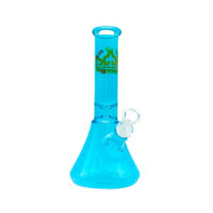 10 INCH 5 MM KIN SA SHA COLORED BEAKER BONG, BLUE