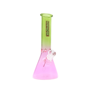 HYPNOTIK 10 INCH BEAKER BONG, GREEN PINK