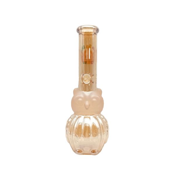 10 INCH 5 MM KIN SA SHA COLORED OWL SHAPED BEAKER BONG, GOLD