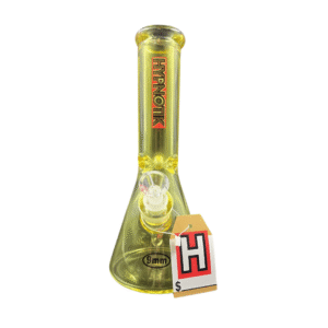 HYPNOTIK 12 INCH 9 MM FULL COLORED BEAKER BONG, YELLOW