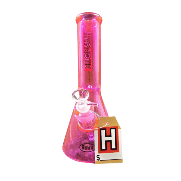 HYPNOTIK 12 INCH 9 MM FULL COLORED BEAKER BONG, PINK
