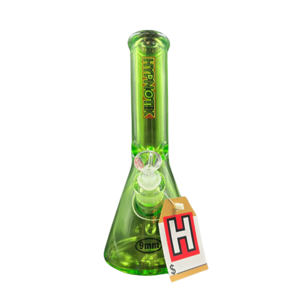 HYPNOTIK 12 INCH 9 MM FULL COLORED BEAKER BONG, GREEN