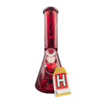 12 INCH 9 MM HYPNOTIK FULL COLORED BEAKER BONG, RED