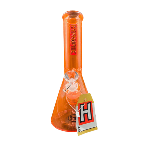 HYPNOTIK 12 INCH 9 MM FULL COLORED BEAKER BONG, ORANGE