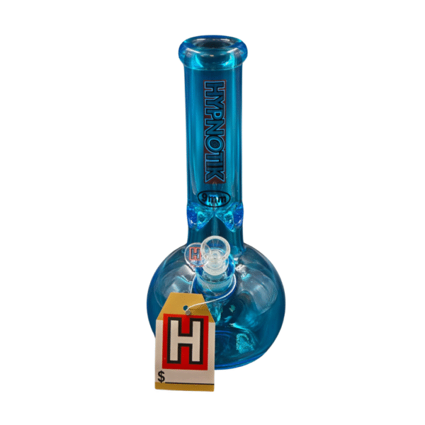 HYPNOTIK 12 INCH 9 MM FULL COLORED ROUND BASE BONG, LIGHT BLUE