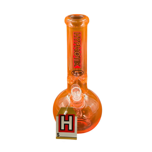 HYPNOTIK 12 INCH 9 MM FULL COLORED ROUND BASE BONG, ORANGE