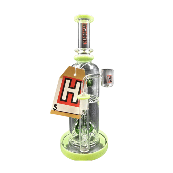 HYPNOTIK 10 INCH OCEAN'S WHISPERER RIG WITH BANGER, MINT SPLASH
