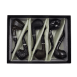 DISPLAY OF 6 RESIN WOOD PIPES. THE ENGLISHMAN COLLECTION