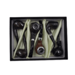 DISPLAY OF 6 RESIN WOOD PIPES. THE FOREVER CLASSIC COLLECTION
