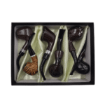 DISPLAY OF 6 RESIN WOOD PIPES. THE BEACHSIDE COLLECTION