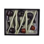 DISPLAY OF 6 RESIN WOOD PIPES. THE BRITISH ARISTOCRAT COLLECTION