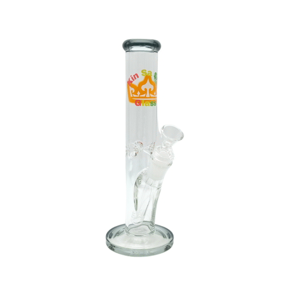 10 INCH 5 MM KIN SA SHA STRAIGHT TUBE BONG, SMOKE