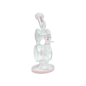 HYPNOTIK 9 INCH DOUBLE BUBBLE LEAVITTE RIG, MILK PINK