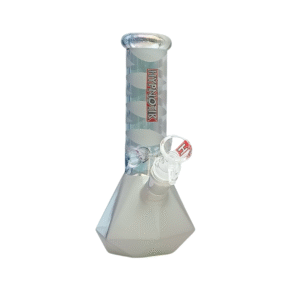 HYPNOTIK 8 INCH DIAMOND BEAKER BONG, PURPLE GREY