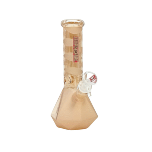 HYPNOTIK 8 INCH DIAMOND BEAKER BONG, GOLD
