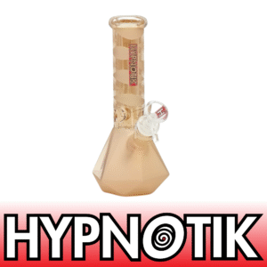 8 INCH HYPNOTIK DIAMOND BEAKER BONG, GOLD