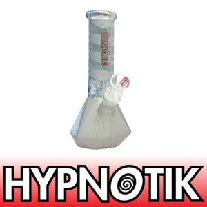 8 INCH HYPNOTIK DIAMOND BEAKER BONG, PURPLE GREY