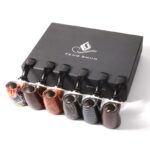 DISPLAY OF 6 RESIN WOOD PIPES. THE FLAT BASE COLLECTION