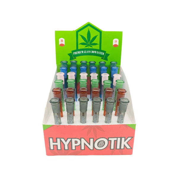 DISPLAY OF 36 HYPNOTIK COLORED DOWNSTEMS