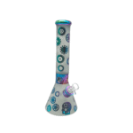 14 INCH 7 MM HEAVY DUTY SANDBLASTED GEARS OF THE MIND BONG