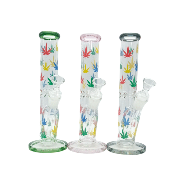 10 INCH 5 MM POT LEAF DESIGN STRAIGHT TUBE