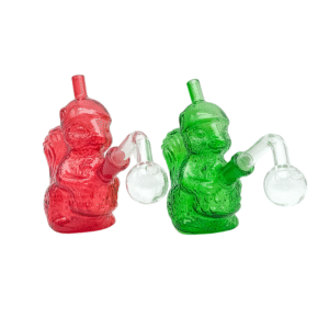 5 INCH SQUIRREL BUBBLE BONG, RED