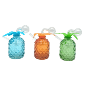 4 INCH TROPICAL TREE BUBBLE BONG, BLUE