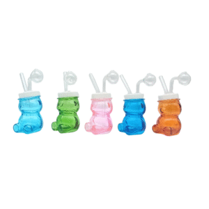 5 INCH ADORABLE COLORED TEDDY BEAR WITH WHITE LID BUBBLE BONG, GREEN