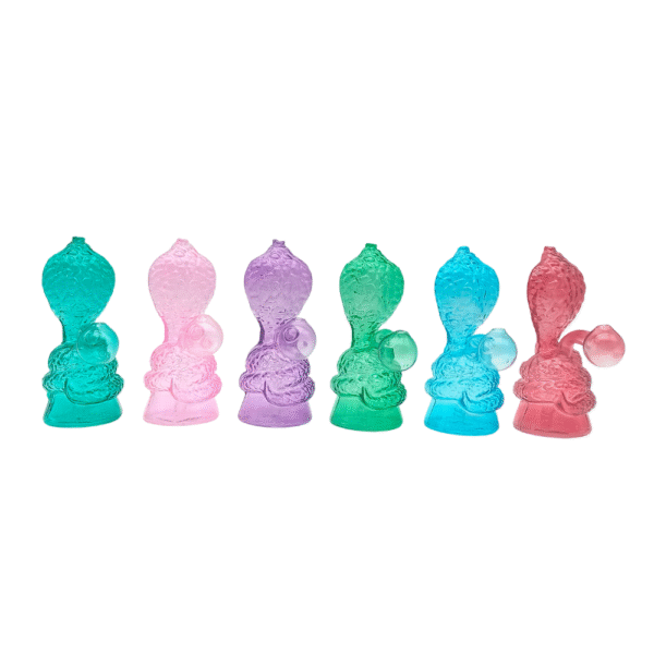 6 INCH COBRA SNAKE BUBBLE BONG, GREEN