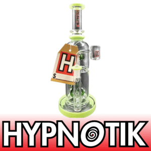 HYPNOTIK 10 INCH OCEAN'S WHISPERER RIG WITH BANGER, MINT SPLASH