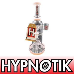 HYPNOTIK 10 INCH OCEAN'S WHISPERER RIG WITH BANGER, PINK CORAL