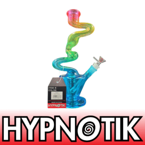 HYPNOTIK 12 INCH TWISTED CURRENTS ZONG, PINK YELLOW BLUE