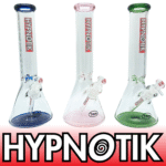 14 INCH 7 MM HYPNOTIK BONG WITH WITH MATCHING MOUTH PIECE, BASE, AND ICE CATCHER, PINK - Image 2