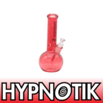 12 INCH 9 MM HYPNOTIK FULL COLORED ROUND BASE BONG, RED