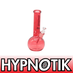 12 INCH 9 MM HYPNOTIK FULL COLORED ROUND BASE BONG, RED