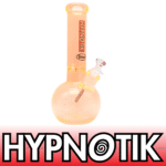 12 INCH 9 MM HYPNOTIK FULL COLORED ROUND BASE BONG, ORANGE